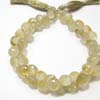 This listing is for the 59 Pieces of Good Quality Golden Rutile Faceted Onion Shaped Briolettes in size of 5 - 10 mm approx,,Length: 9 inch